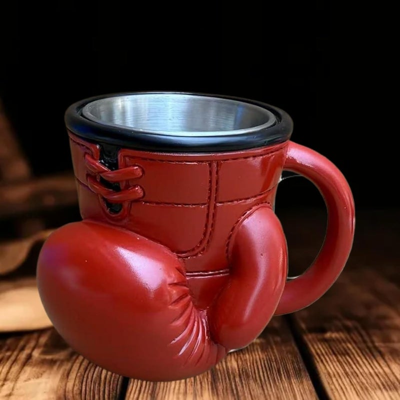 FirFiltr Boxing Glove Stainless Steel Cup,Personalized Coffee Mug with Insulated Handle,Insulated travel coffee tumbler,Funny Boxing Gift Trainers Men Women,for Sports Enthusiast,Birthday, Christmas - Image 1